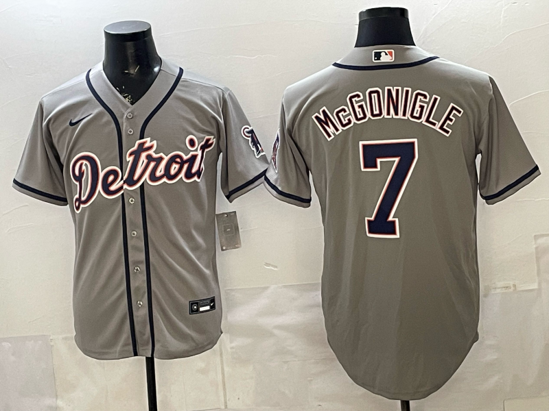Men Detroit Tigers #7 McGonigle grey Nike 2026 MLB Jersey 0410005